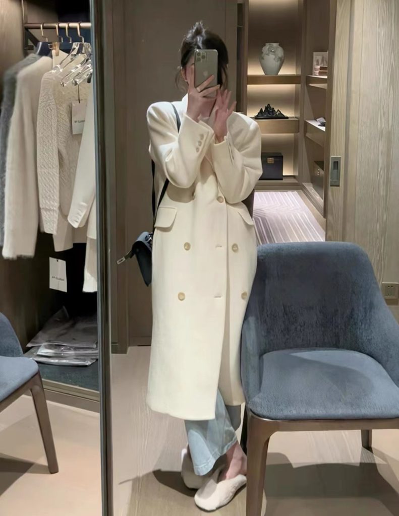 100% Double-Faced Wool Coat 2025 New Women's Korean Style Mid-Length Outerwear